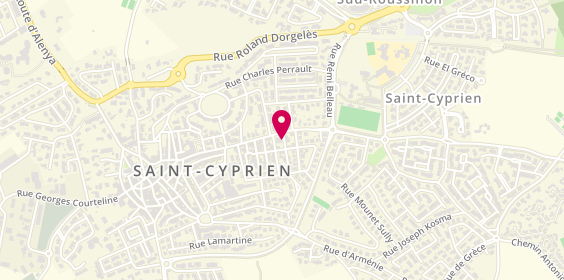 Plan de TORRES Marie Josée, 74 Avenue du Roussillon, 66750 Saint-Cyprien