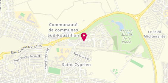 Plan de REGNIER Estelle, Avenue Léonard de Vinci, 66750 Saint-Cyprien