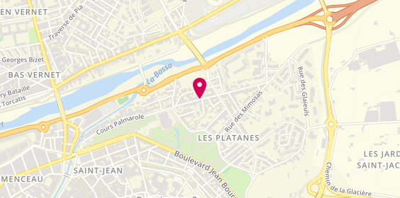 Plan de BOUDES Philippe, 19 Rue Claude Bernard, 66000 Perpignan