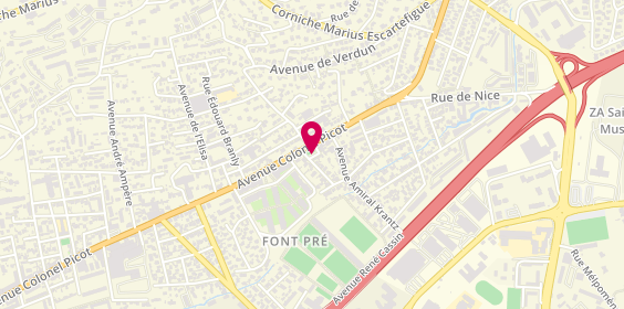 Plan de BERNARD Fabien, 142 Place Professeur Calmette, 83100 Toulon