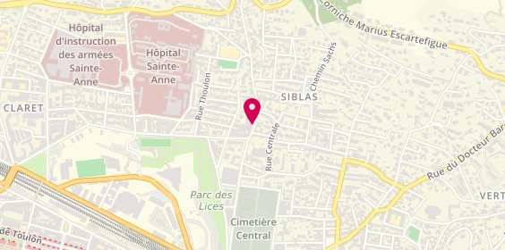 Plan de FILC Sophie, 579 Avenue de Siblas, 83000 Toulon