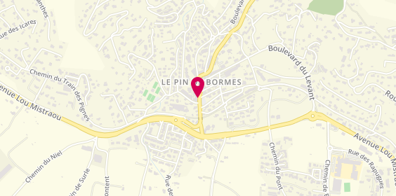 Plan de OUILLON Magali, 42 Place du Pin, 83230 Bormes-les-Mimosas