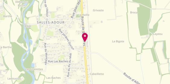 Plan de LOREAL Coralie, 59 Route de Bagneres, 65360 Salles-Adour