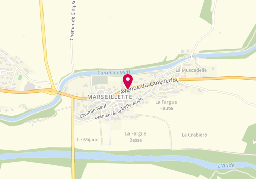 Plan de ESTALLE GASPARINI Corinne, 47 Bis Avenue du Languedoc, 11800 Marseillette