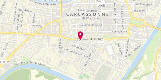 Plan de MARTIGNOLE Catherine, 75 Boulevard Barbes, 11000 Carcassonne