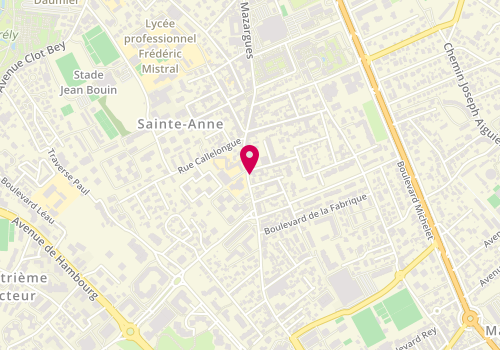 Plan de D'AGATA Emmanuelle, 523 Avenue de Mazargues, 13008 Marseille