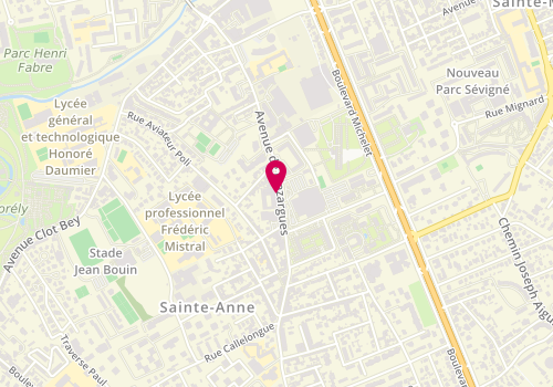 Plan de VAUCHEL DUBOEUF Delphine, 585 Avenue de Mazargues, 13008 Marseille
