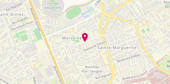 Plan de BOUYSSOU Christelle, 14 Boulevard Gustave Ganay, 13009 Marseille