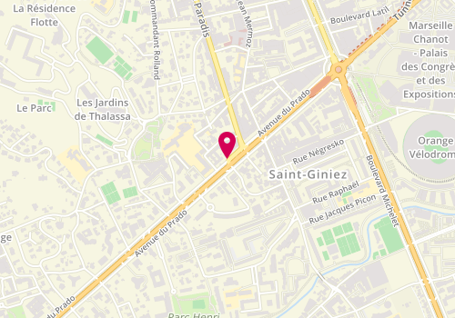 Plan de ROUSSEL Elodie, 320 Avenue du Prado, 13008 Marseille