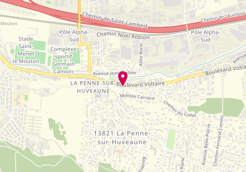 Plan de COCORDANO Lynda, 174 Boulevard Voltaire, 13821 La Penne-sur-Huveaune