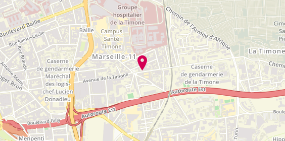 Plan de DURAND Véronique, 97 Avenue de la Timone, 13010 Marseille