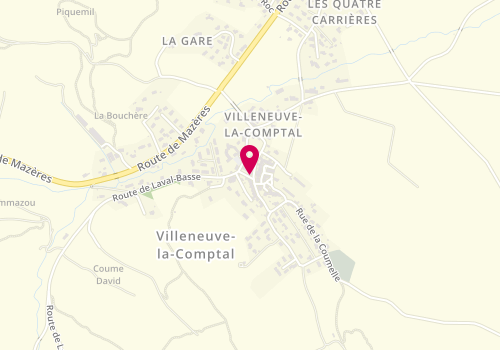 Plan de CHARRIN Louise, 10 Place Carnot, 11400 Villeneuve-la-Comptal