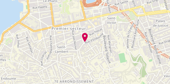 Plan de LAFONTAINE Julien, 124 Rue d'Endoume, 13007 Marseille