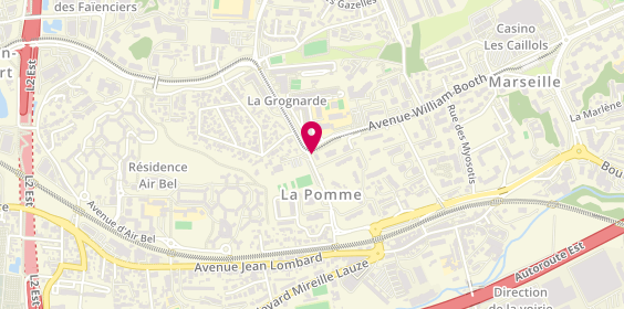 Plan de MAREGIANO JOUVE Pauline, 12 Avenue de la Grognarde, 13011 Marseille