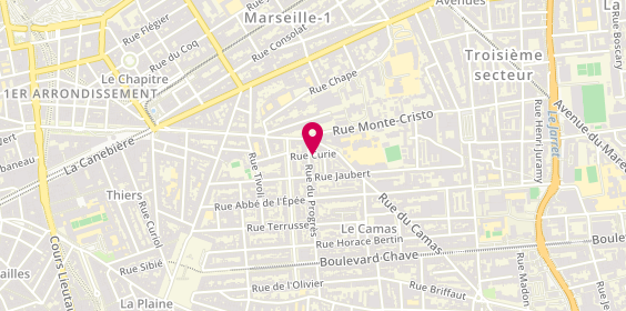 Plan de CAUVER Eugénie, 15 Rue Curie, 13005 Marseille
