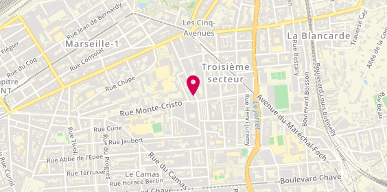 Plan de GUARNIERI Carole, 58 Rue Marx Dormoy, 13004 Marseille