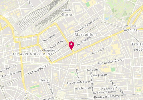 Plan de CASTEL Marie Pierre, 3 Rue Bernex, 13001 Marseille