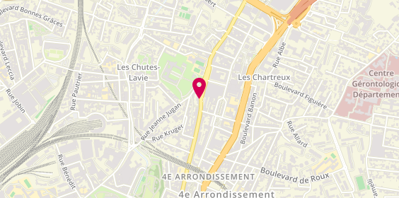 Plan de NAULEAU Anne Marie, 199 Avenue des Chartreux, 13004 Marseille