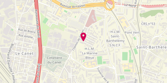 Plan de BENHAMMOU Verena, 1 Rue Paul Longes, 13014 Marseille