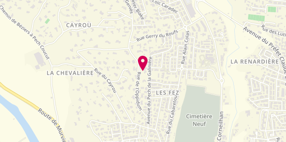 Plan de LAURON-LARRAURY Nadine, 95 Avenue Pech de la Galinière, 34500 Béziers