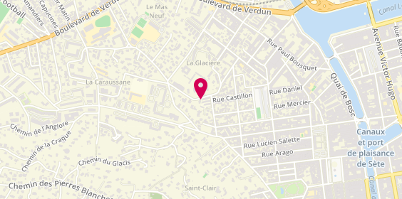Plan de POUJOULY Flavien, 37 Rue Salvador Allende, 34200 Sète
