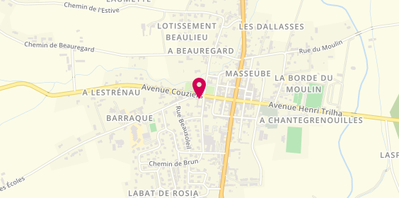Plan de CAHUZAC Marie Pierre, 12 Place du Foirail, 32140 Masseube