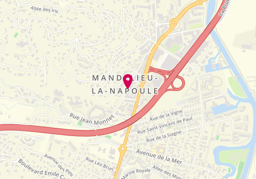 Plan de RABILLON Marie-Charlotte, 77 Rue Jean Monnet, 06210 Mandelieu-la-Napoule