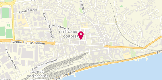 Plan de SCHWARTZ Marie, 25 Rue Roquebillière, 06150 Cannes