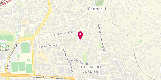Plan de ERHART Eléa, 92 Avenue Michel Jourdan, 06150 Cannes