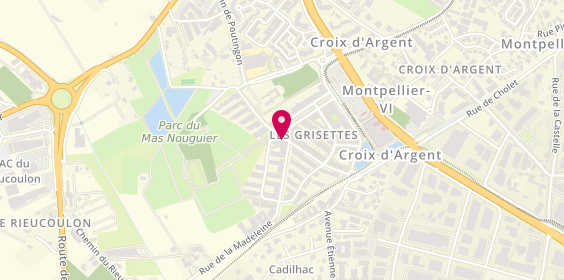Plan de COUFFY Claire, 232 Avenue des Bergamotes, 34000 Montpellier