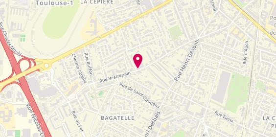 Plan de LANIESSE Nelly, 33 Rue Vestrepain, 31100 Toulouse