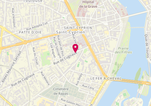 Plan de BISTE Sandrine, 130 Rue de Cugnaux, 31300 Toulouse