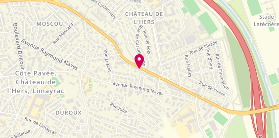 Plan de LAURENT Anaïs, 166 Avenue de Castres, 31500 Toulouse