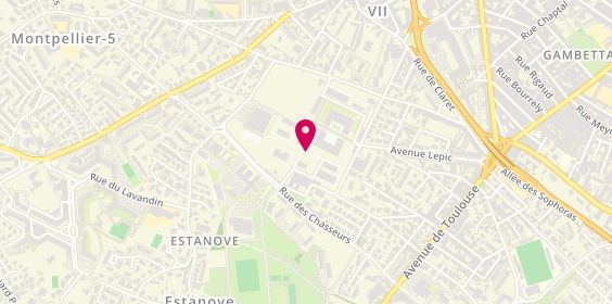 Plan de ANDOUARD Amélie, 44 Rue Raymond Campourcy, 34070 Montpellier