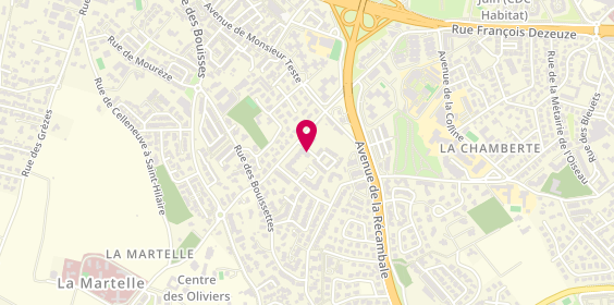 Plan de LECONTE-CLERMONT Isabelle, 50 Rue Judith Restnick, 34070 Montpellier