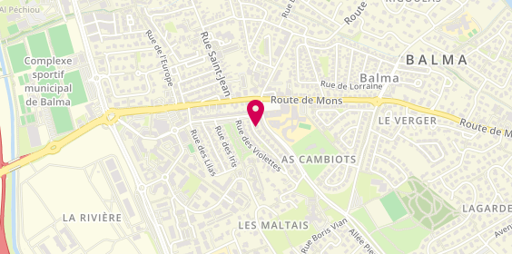 Plan de CORTEMBOS Audrey, 42 Rue des Eglantines, 31130 Balma