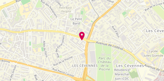 Plan de JENIN Christel, 5 Place des Charmilles, 34080 Montpellier