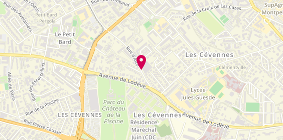 Plan de D'HEUR ROTA Natalie, 160 Rue d'Alco, 34070 Montpellier