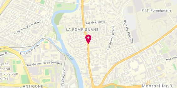 Plan de GOLZIO PRADIER Marie, 524 Avenue de la Pompignane, 34000 Montpellier