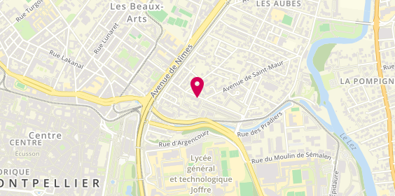 Plan de TECHER Elodie, 264 Avenue de Saint Maur, 34000 Montpellier
