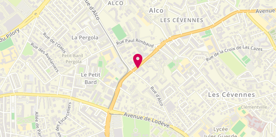 Plan de THIRIET Johanna, 211 Rue Marius Carrieu, 34080 Montpellier