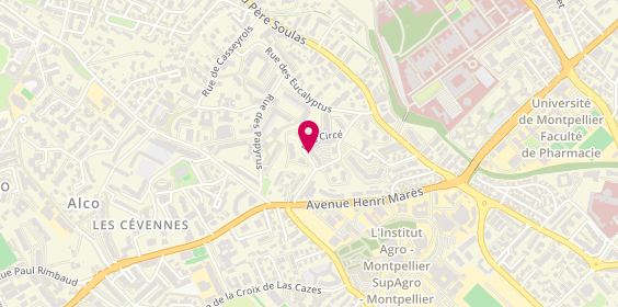 Plan de BREGUIBOUL Claude, 155 Rue Circé, 34090 Montpellier