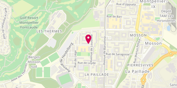 Plan de LEFRANC Simon, 14 Rue Charles Bonaparte, 34080 Montpellier