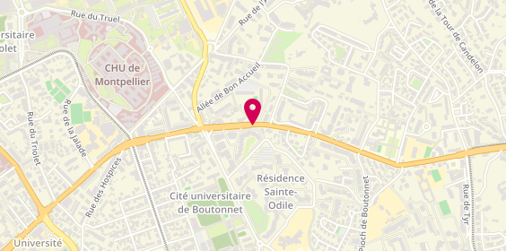 Plan de WITZ Véronique, 68 Avenue de la Justice de Castelnau, 34090 Montpellier