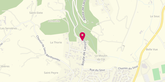 Plan de ANTUNES BONIFASSY Marie Hélène, 25 Route de Lacoste, 34800 Clermont-l'Hérault