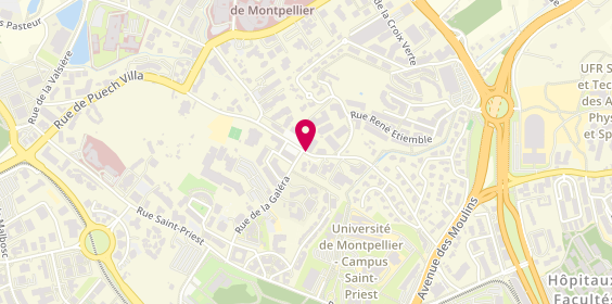 Plan de LEEMANS Caroline, 560 Rue de la Croix de Lavit, 34090 Montpellier