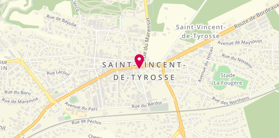 Plan de LABEQUE Justine, 3 Rue des Pyrenees, 40230 Saint-Vincent-de-Tyrosse