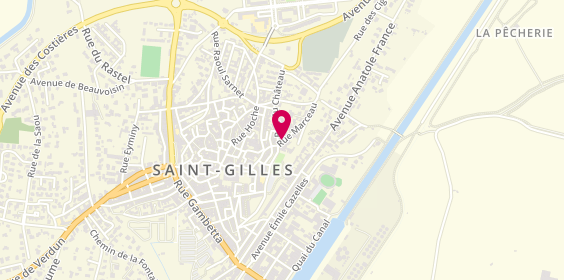 Plan de GUARDIOLA Ophélie, 3 Rue Marceau, 30800 Saint-Gilles
