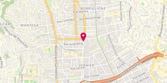 Plan de SOUILLE Nathalie, 1 Rue Alfred Binet, 06000 Nice