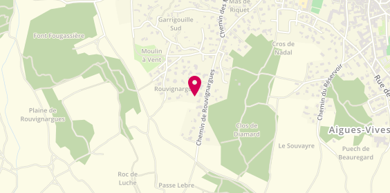 Plan de QUINTIN Valérie, 216 Chemin de Rouvignargues, 30670 Aigues-Vives